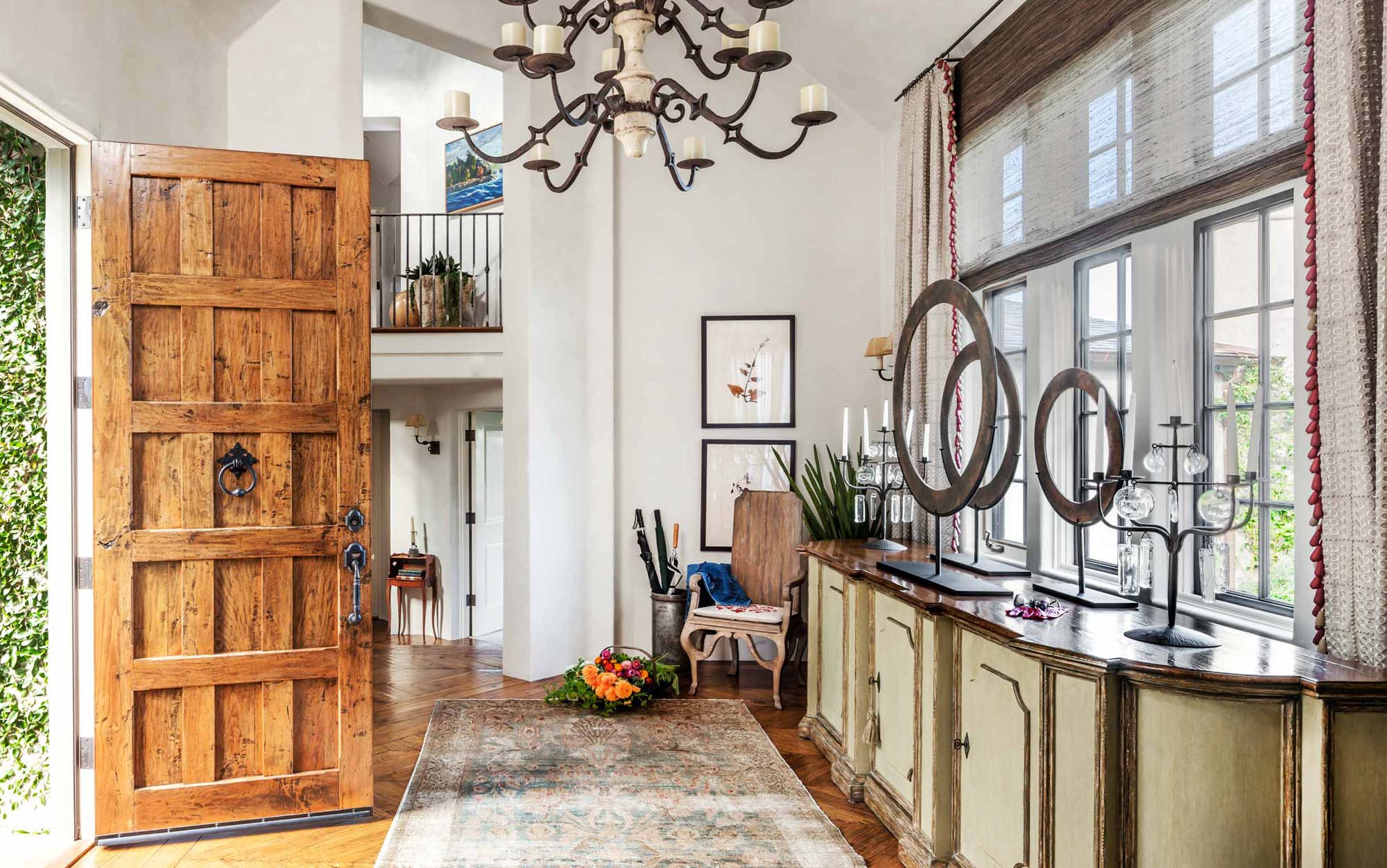 Antique wooden door and entrance Antique wooden door and entrance