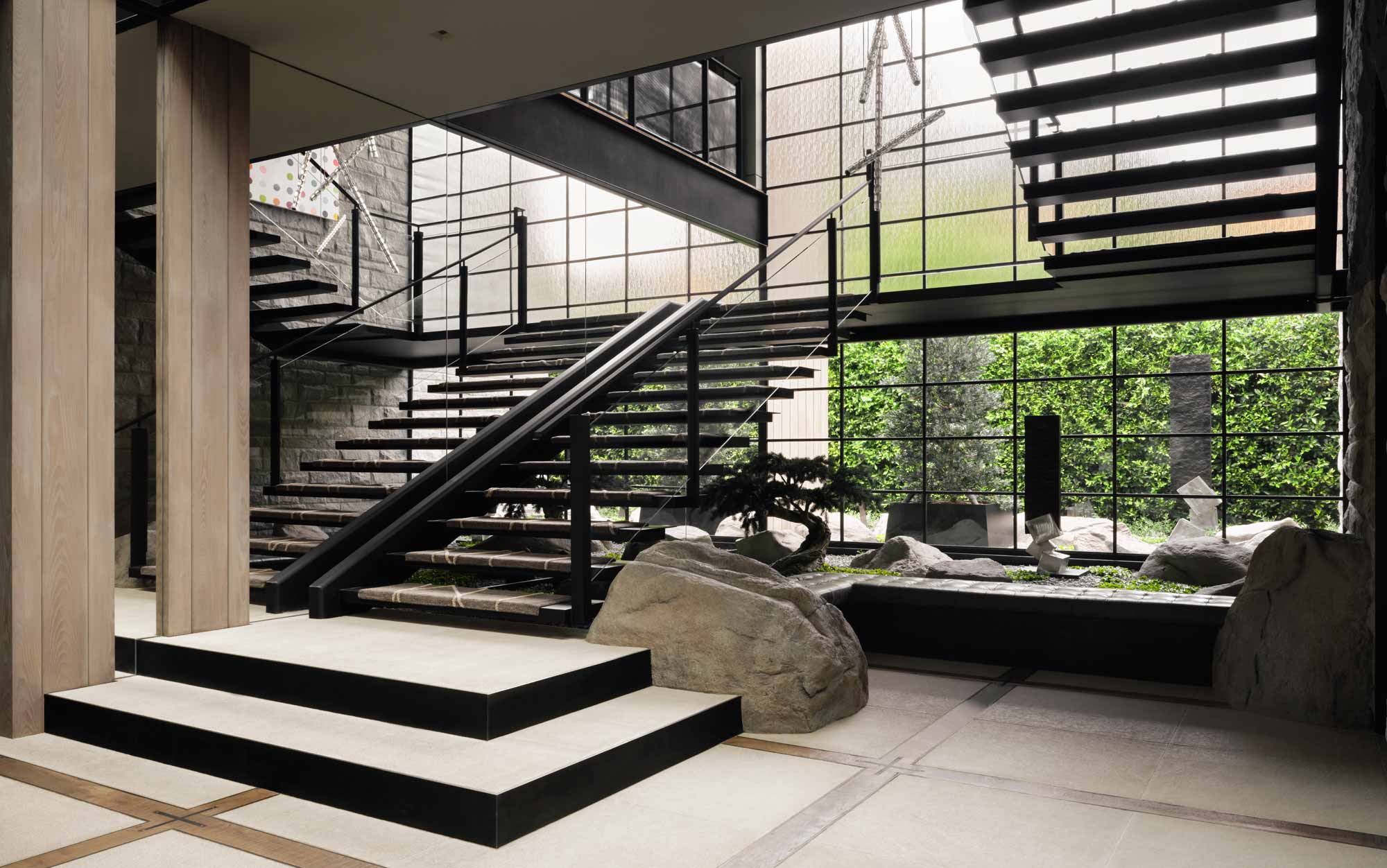 Entrance foyer and stairwell Entrance foyer and stairwell